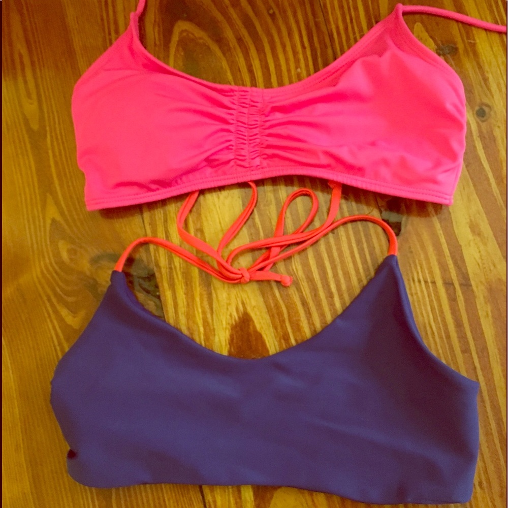 2 bathing suit tops